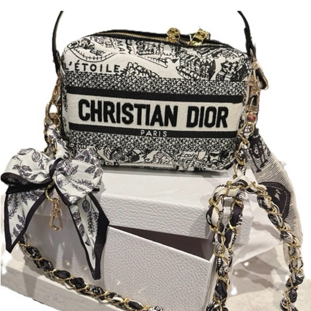 🪩🪩🪩FLASH SALE 🪩🪩🪩CHRISTIAN DIOR Black and White Women's Bag GWP